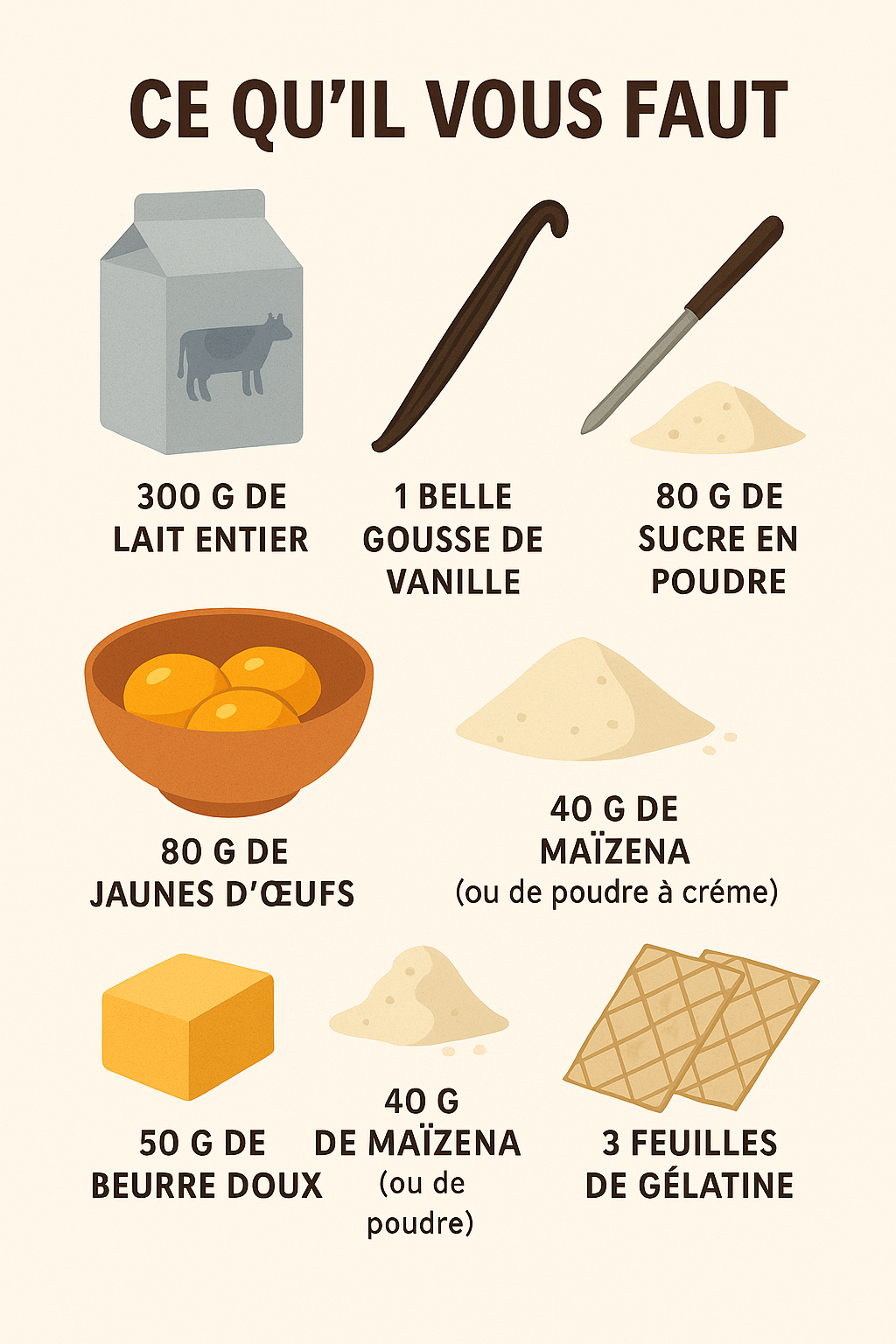 ingredient cremeux vanille