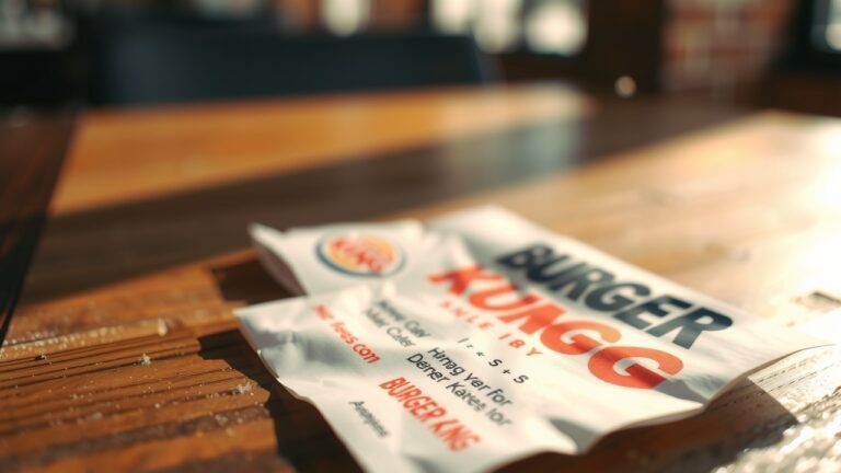 Ticket de caisse Burger King en gros plan sur table en bois, lumière douce naturelle, ambiance chaleureuse et conviviale après repas
