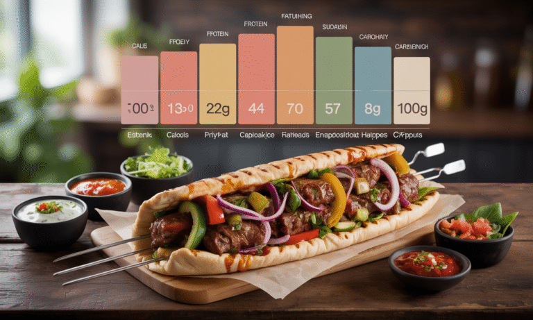 découvrez le nombre de calories dans un kebab, ses valeurs nutritionnelles détaillées et nos conseils pour intégrer ce plat à une alimentation équilibrée tout en préservant votre santé.