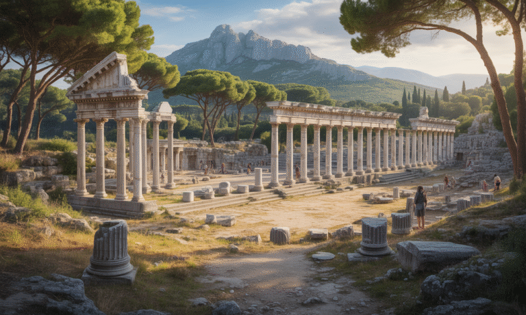 explorez le site archéologique de glanum, un lieu riche en trésors et en histoire. découvrez ses vestiges antiques lors d'une visite captivante au cœur de la provence.