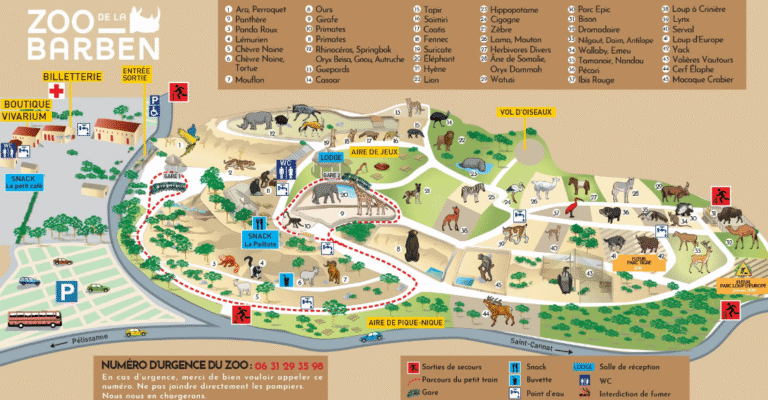 plan du Zoo de la barben