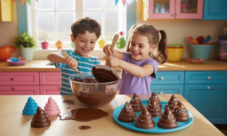 découvrez la recette facile et ludique de crotte au chocolat, parfaite à préparer avec les enfants pour un moment gourmand et amusant en famille !