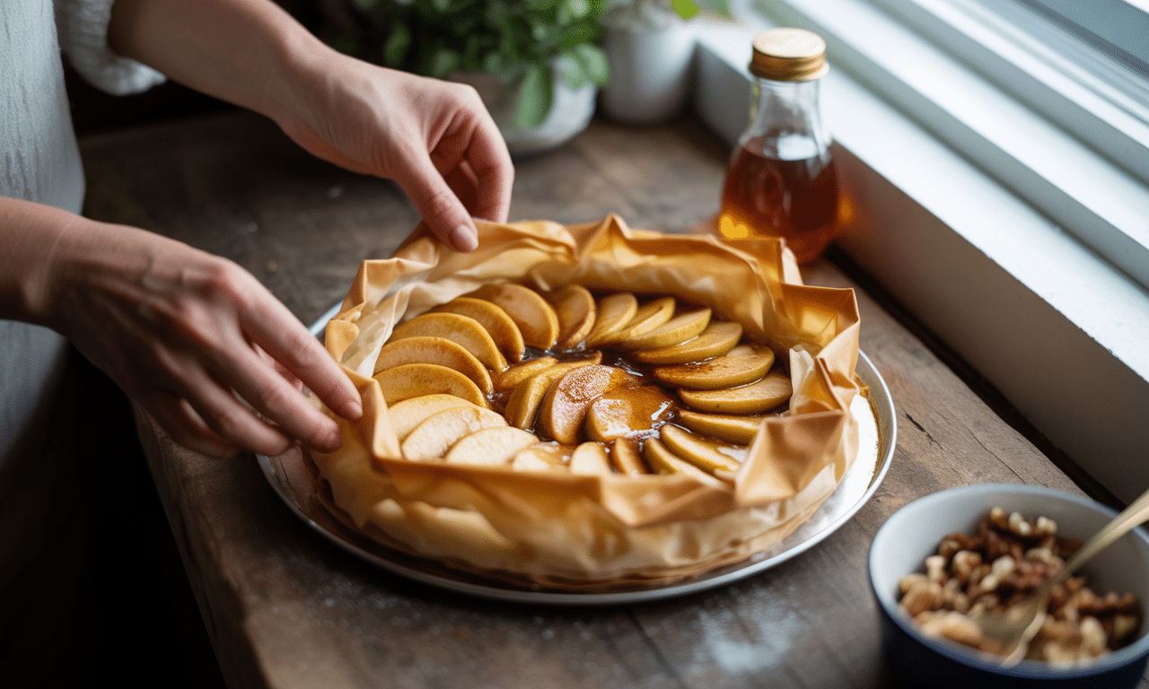 découvrez notre recette facile de croustade aux pommes légère, réalisée avec de la pâte filo croustillante. un dessert gourmand, léger et rapide à préparer pour régaler petits et grands !